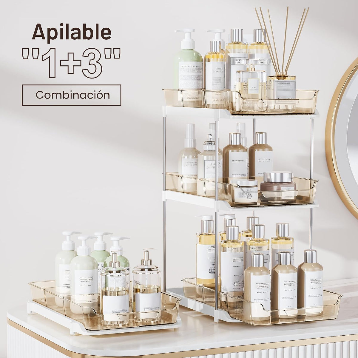 Delamu Organizadores y Almacenamiento Multiusos para Baño Debajo de...