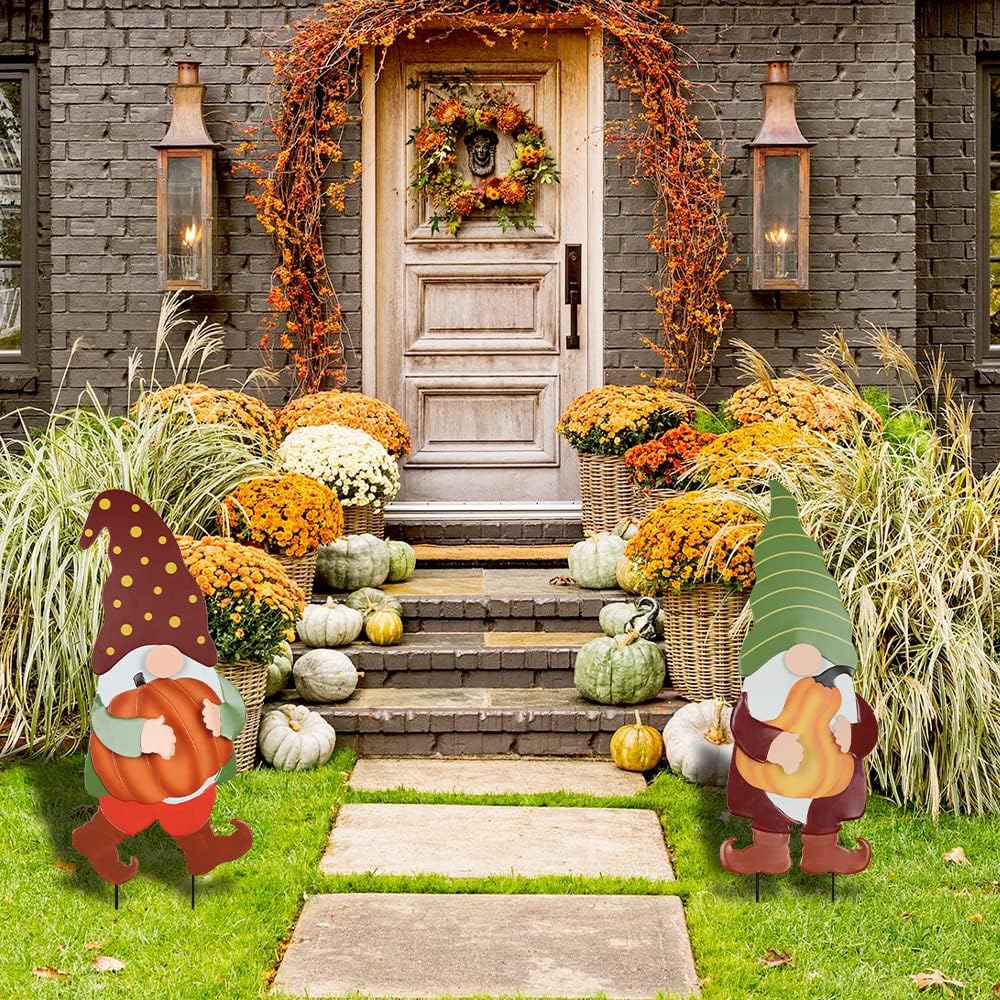 YEAHOME Decoraciones de otoño para el hogar al aire libre, paquete...