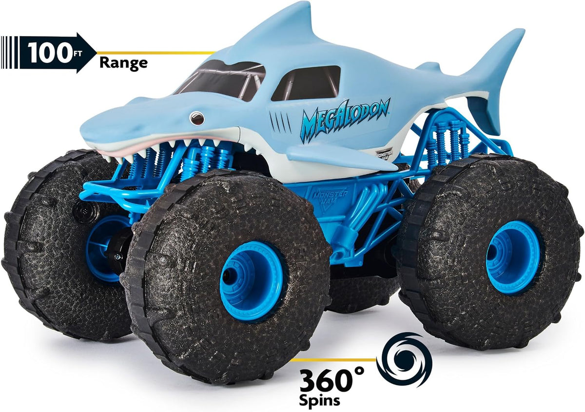 Monster Jam Camión Monster RC todo terreno Megalodon Storm | Drive...