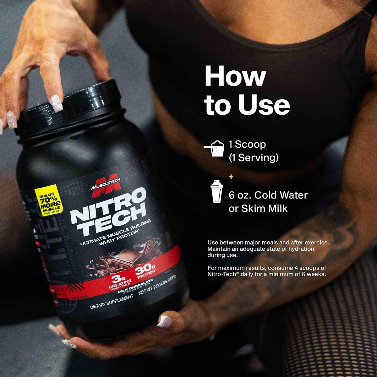 MuscleTech Proteína de suero en polvo (chocolate con leche, 4 libra...
