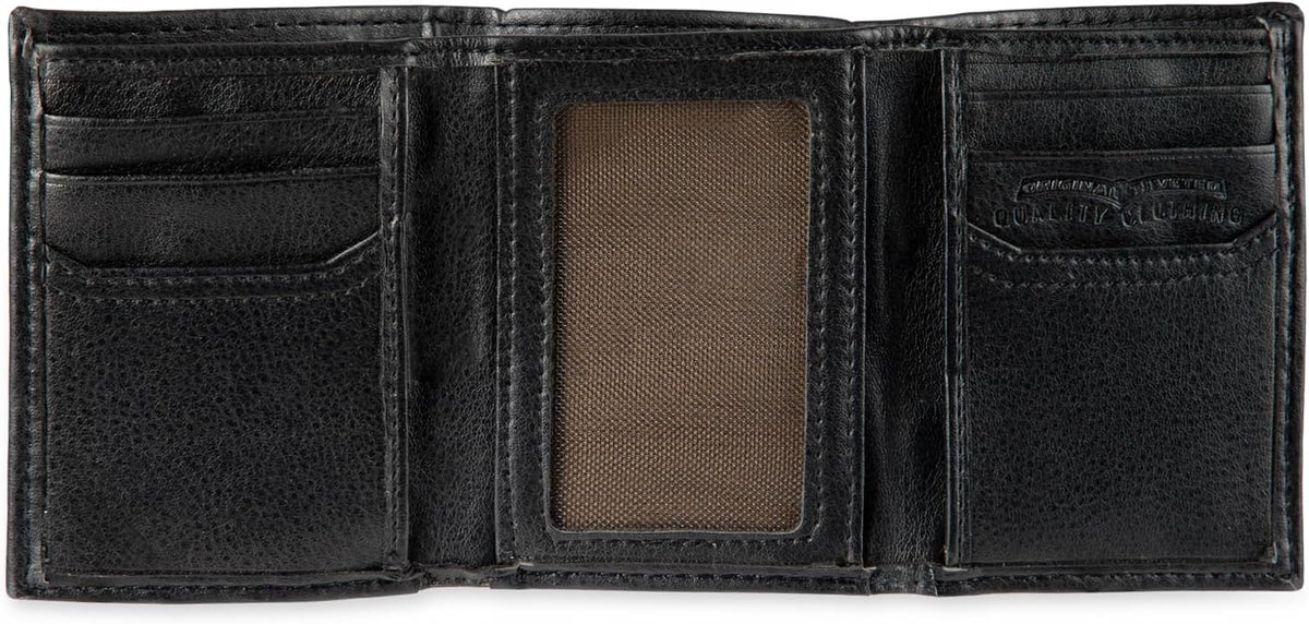 Levi´s - Cartera para hombre, triple pliegue, delgada, incluye vent...