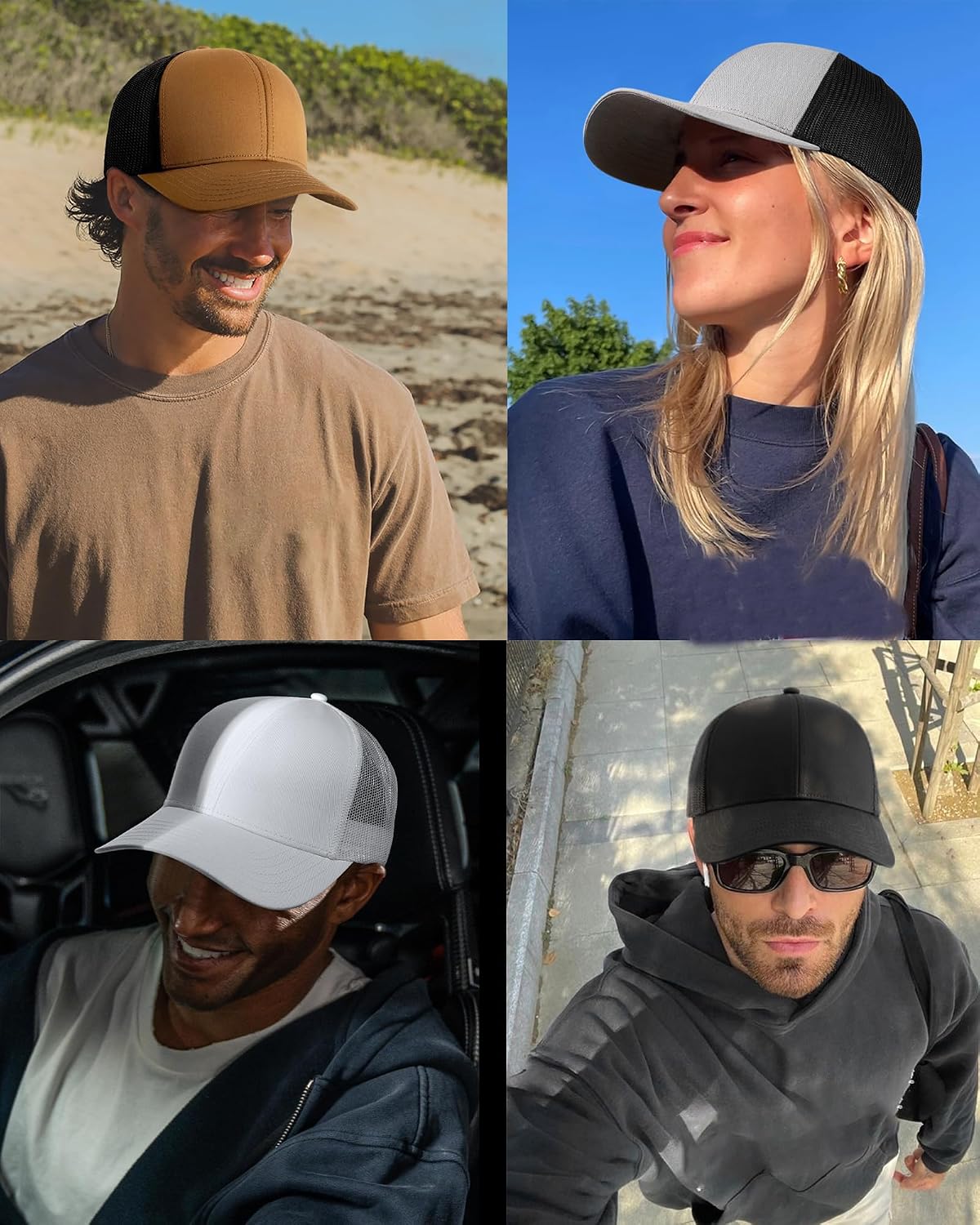 FURTALK Gorra de béisbol de malla estructurada para hombre, ajustab...