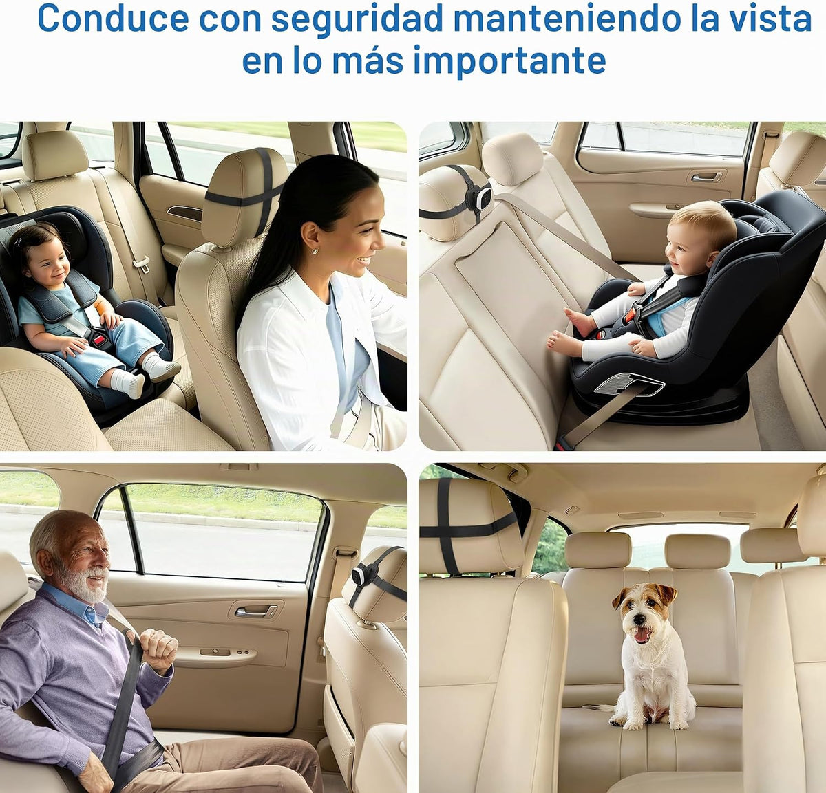 VTech Cámara de coche para bebé para asiento trasero, visor de mont...