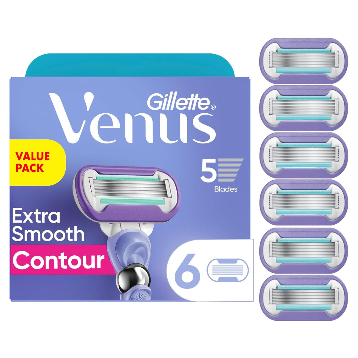 Gillette Venus Deluxe Smooth Swirl Recambios de cuchillas de afeita...