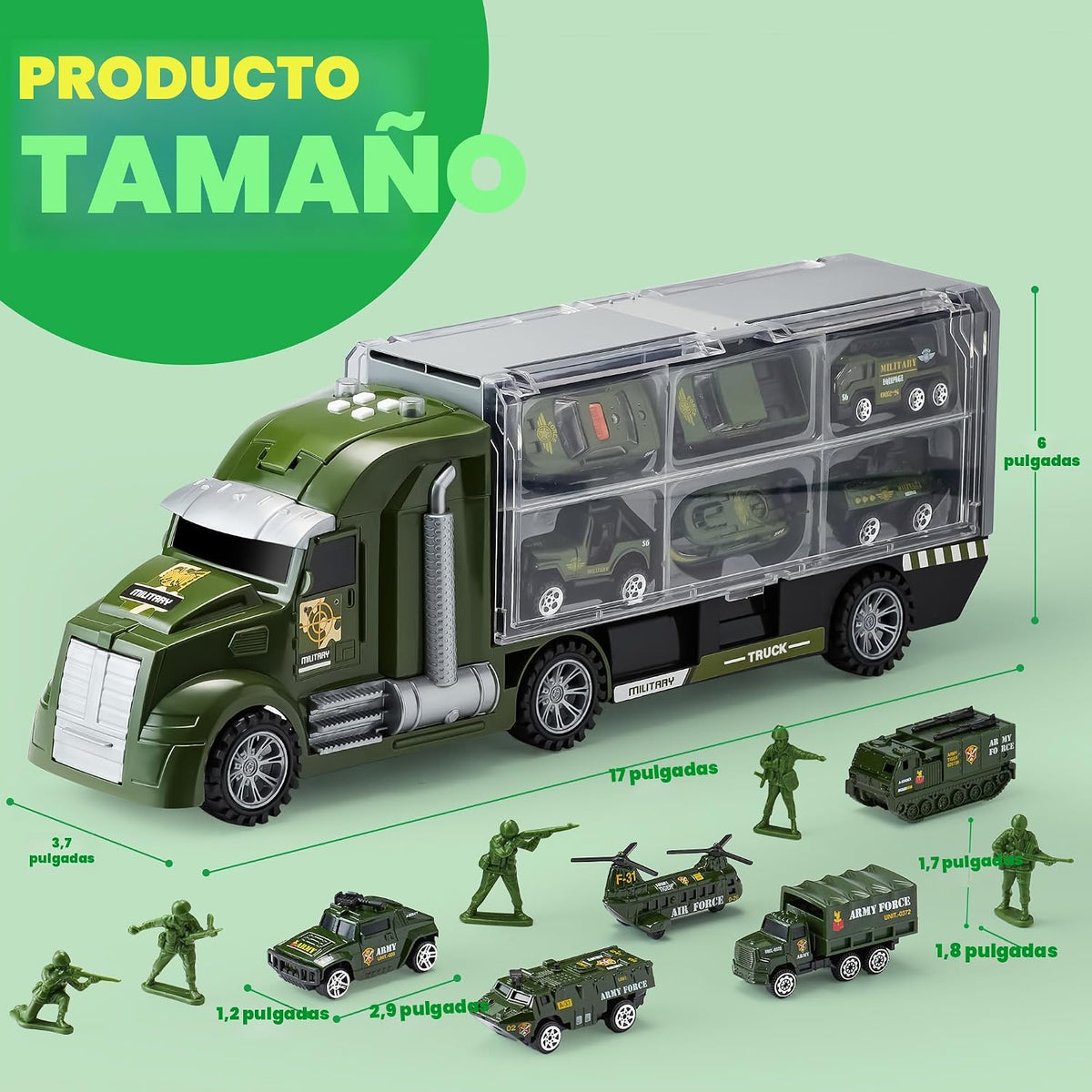 JOYIN - Camión militar 25 en 1 para niños a partir de 3 años, jugue...