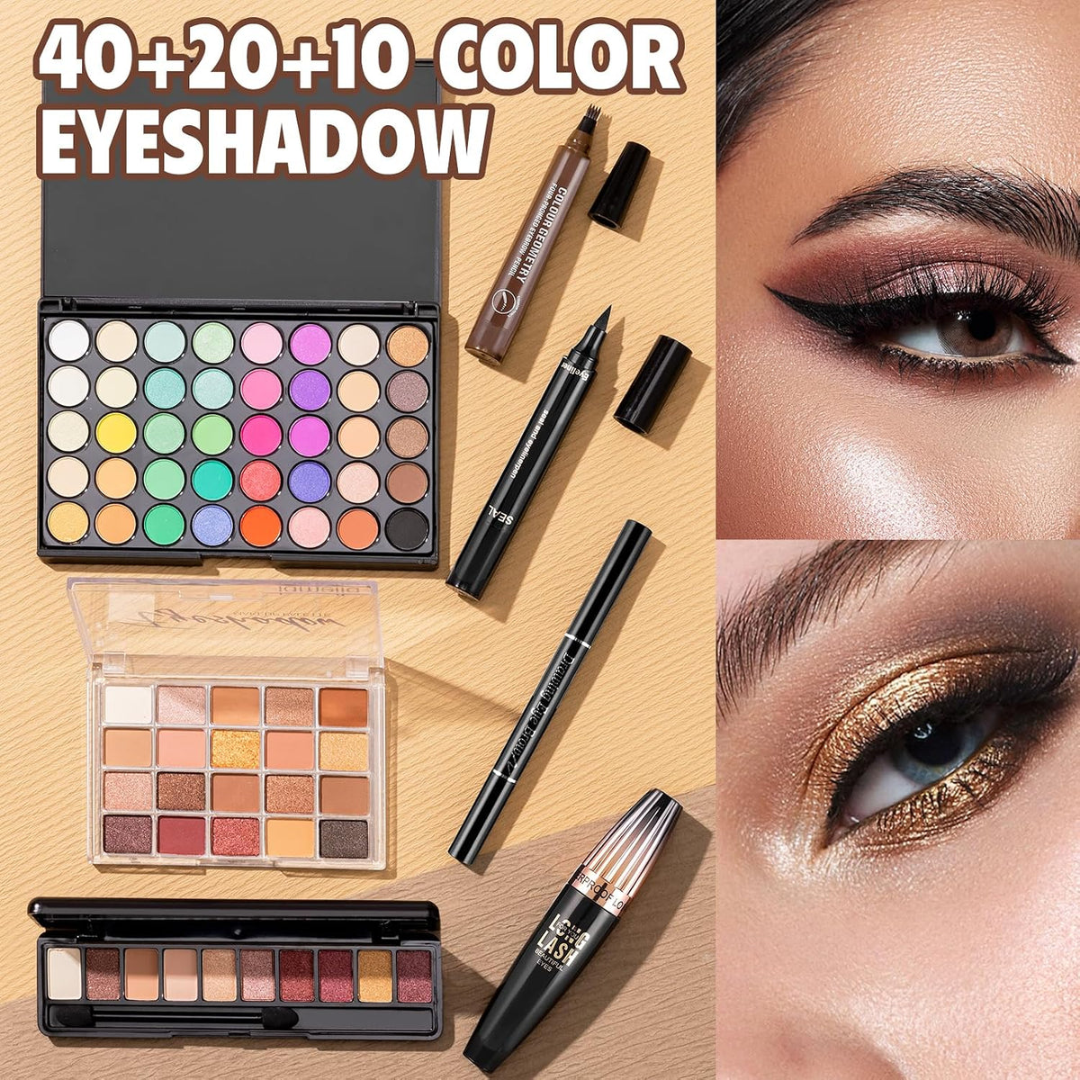 Kit de maquillaje para mujeres: paleta de sombra de ojos de base |...