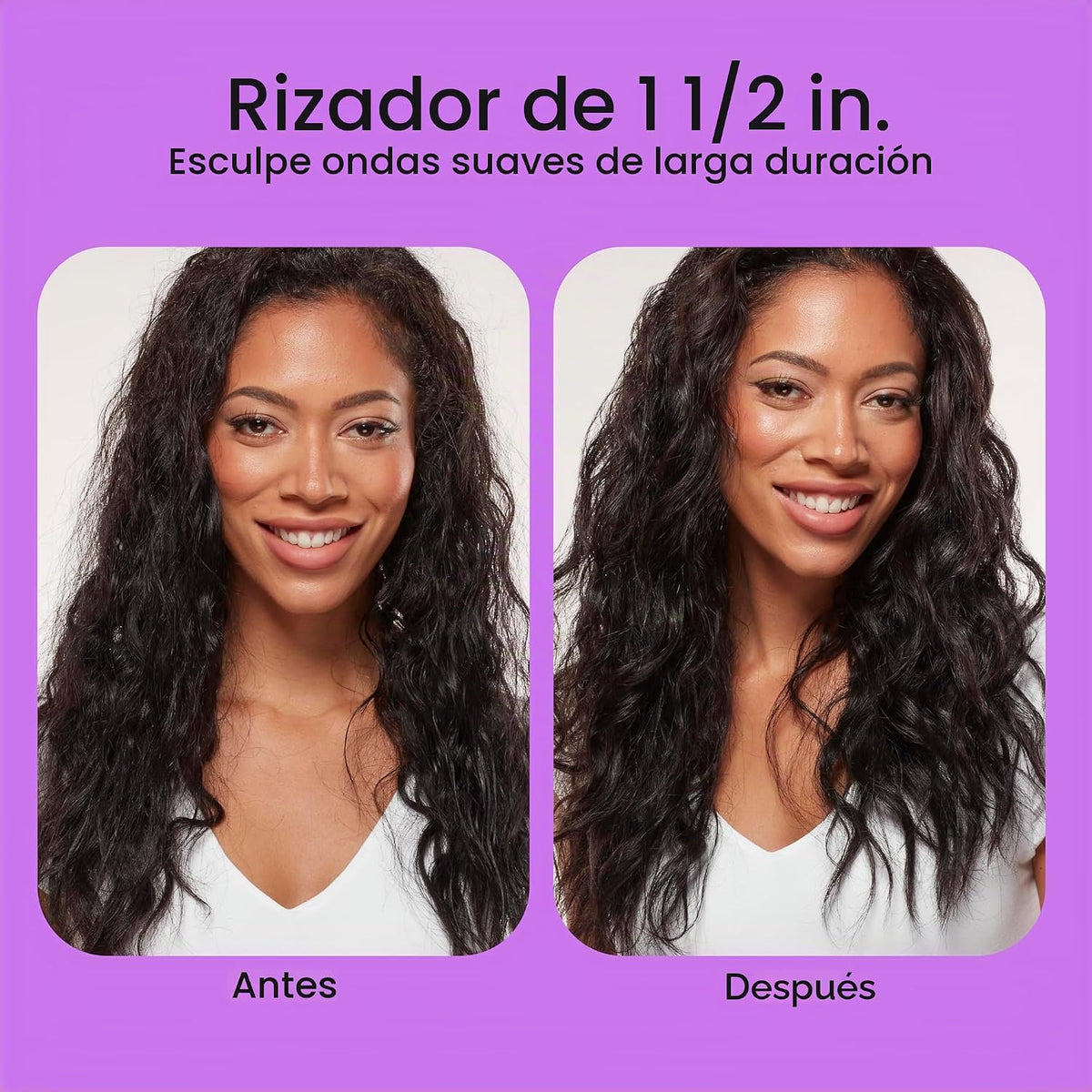 Conair Rizador de cerámica doble de 1 ½ pulgadas con clip de garra,...