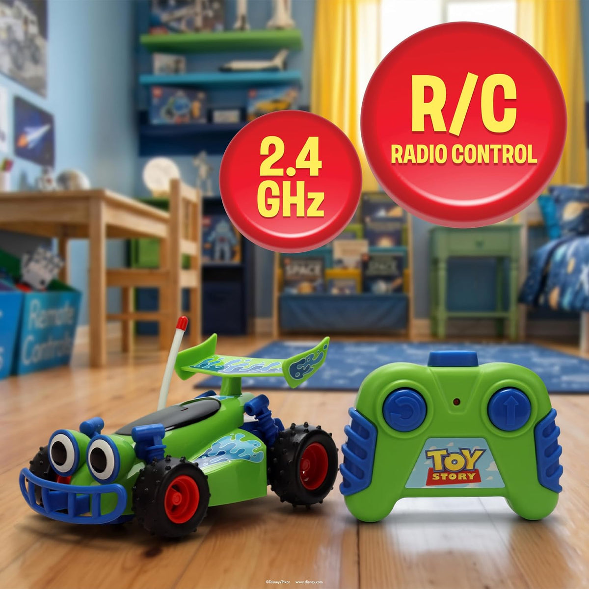 Jada Toys 1:32 RC Toy Story RC Buggy - Auto de control remoto de fu...