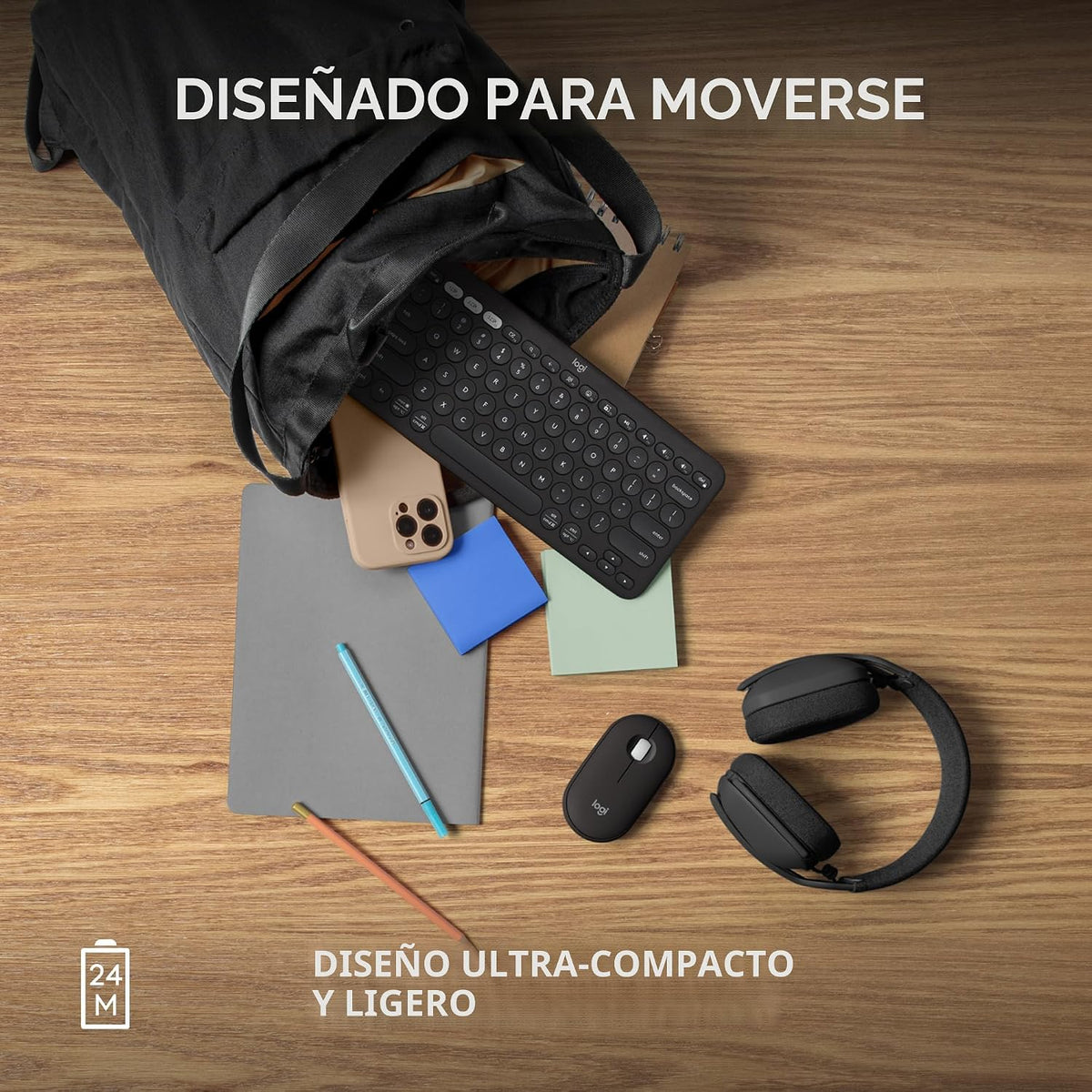 Ratón inalámbrico Bluetooth Logitech M350s Pebble 2 - Negro | Delga...
