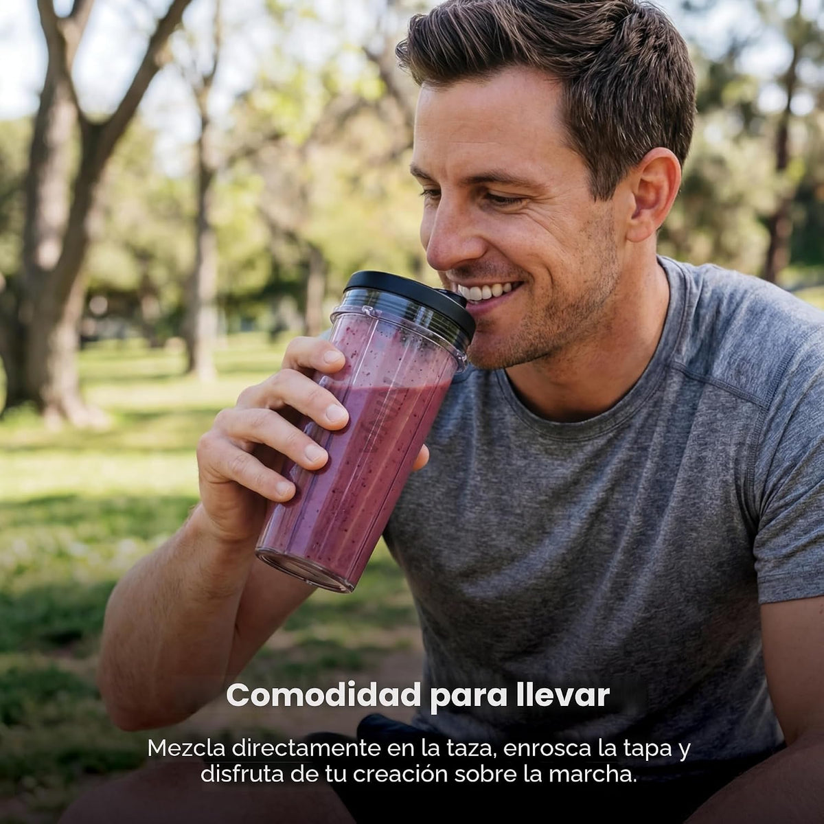 Ninja Nutri-Plus Licuadora personal, 900PW, (3) tazas de 20 onzas,...