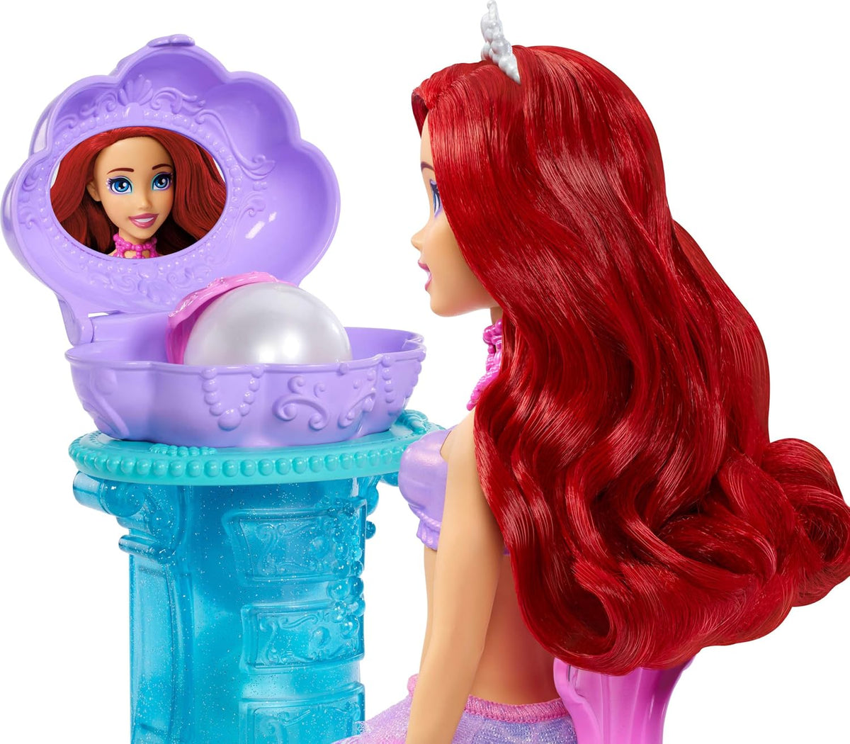 Mattel Disney Princesa Ariel Sirena Muñeca de moda y tocador sorpre...