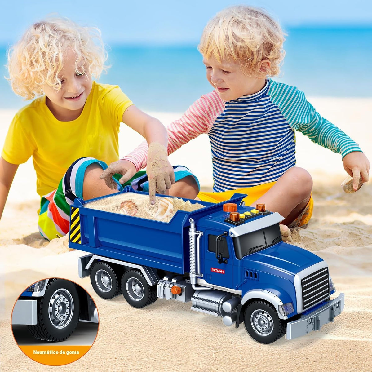 Bstoyder Juguetes para niños de 3, 4, 5, 6, 7, 8 años, camión volqu...