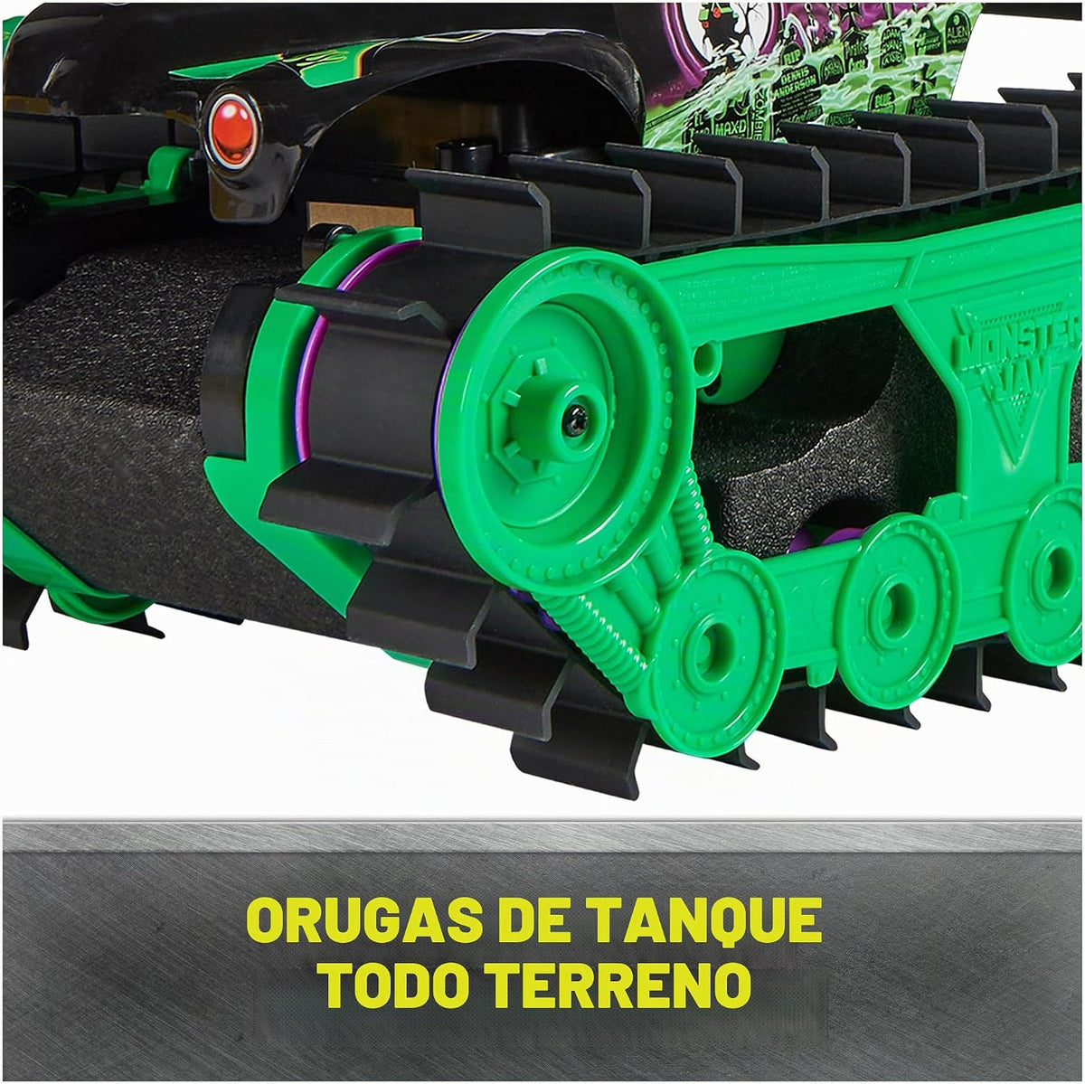 Monster Jam Grave Digger Trax Camión de juguete todoterreno RC, esc...