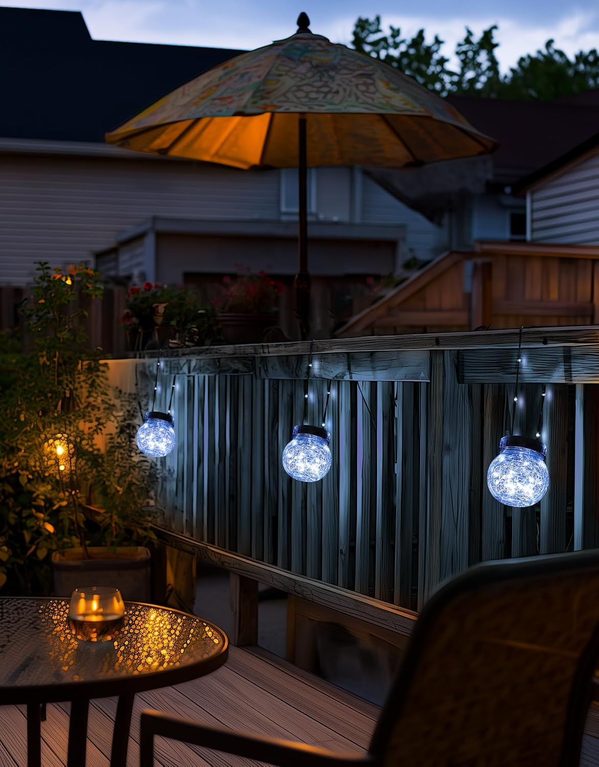 PARTPHONER Luces solares para exteriores impermeables de 12 unidade...