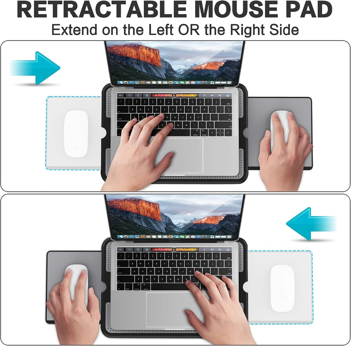 AboveTEK Escritorio portátil para laptop con bandeja retráctil para...