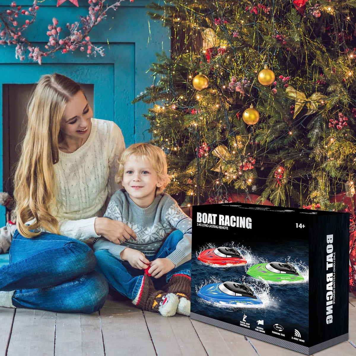 Lumiparty Paquete de 4 botes a control remoto, barcos de control re...