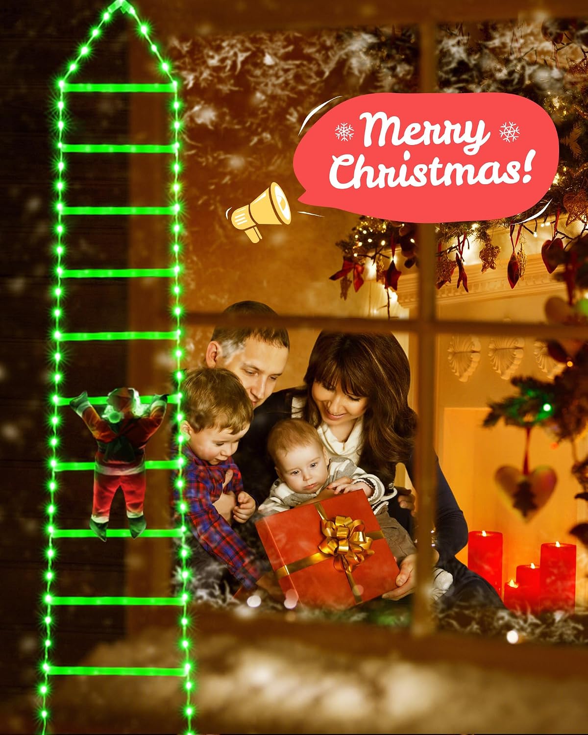 Toodour Luces LED de Navidad, luces decorativas de Navidad de 10 pi...