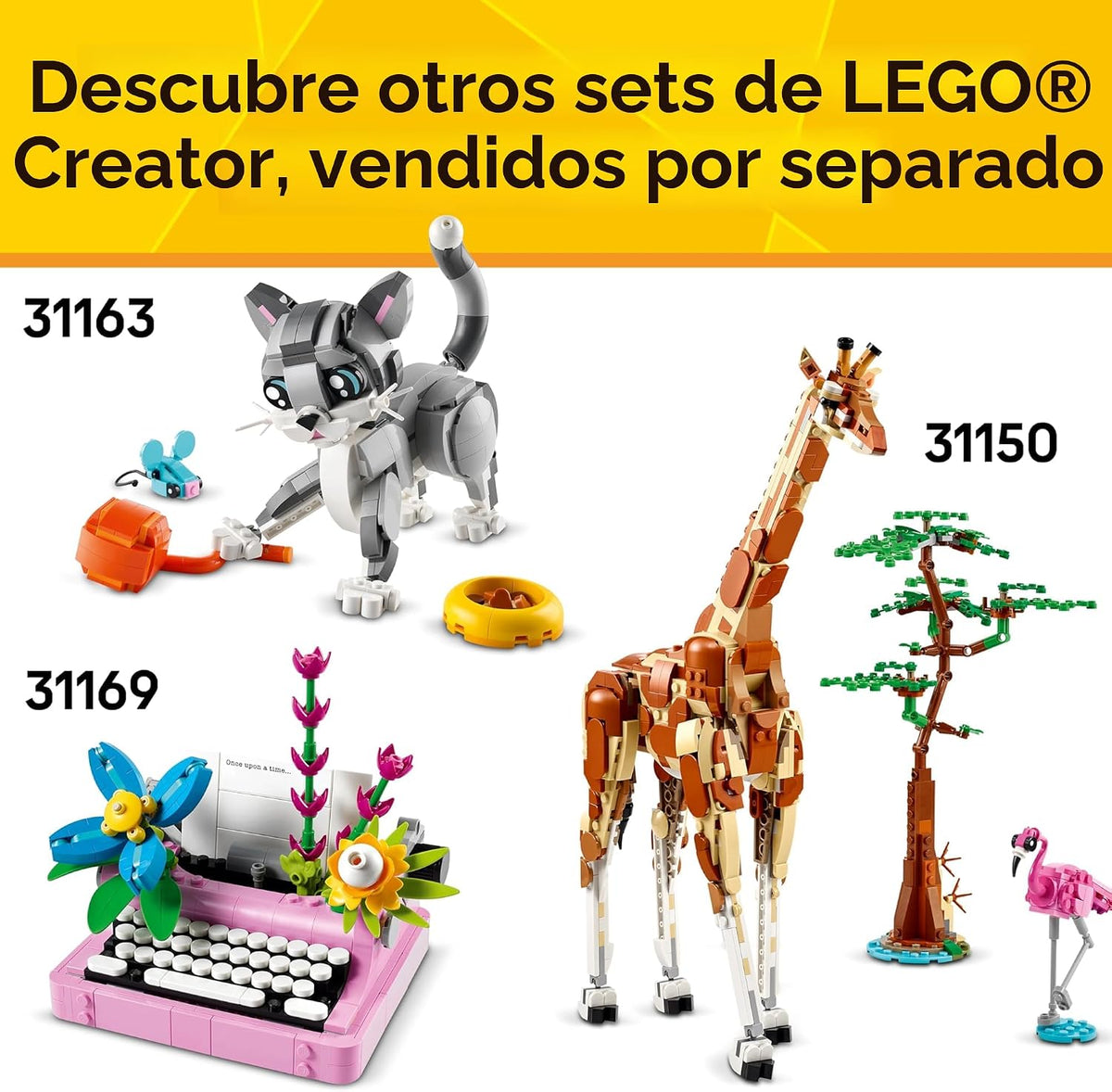 LEGO Creator Familia de Pandas, Animales Salvajes 3 en 1 - Kit de j...