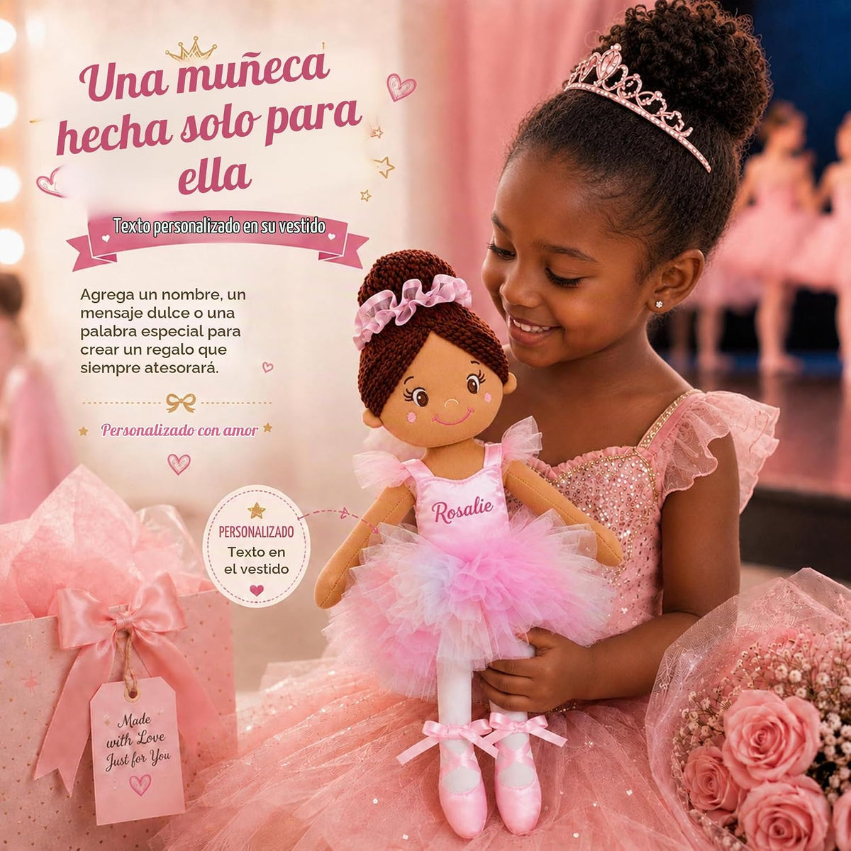 June Garden Muñeca bailarina Rosalie Pinkbloom personalizada de 16...