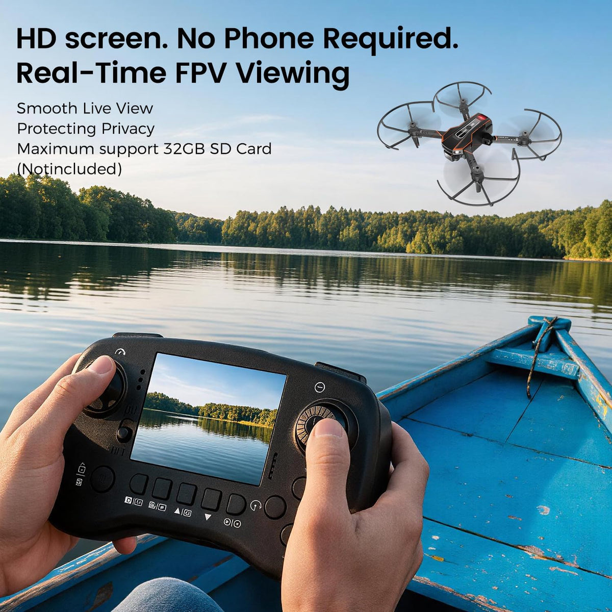 AVIALOGIC Mini dron con cámara y pantalla LCD para niños y adultos,...