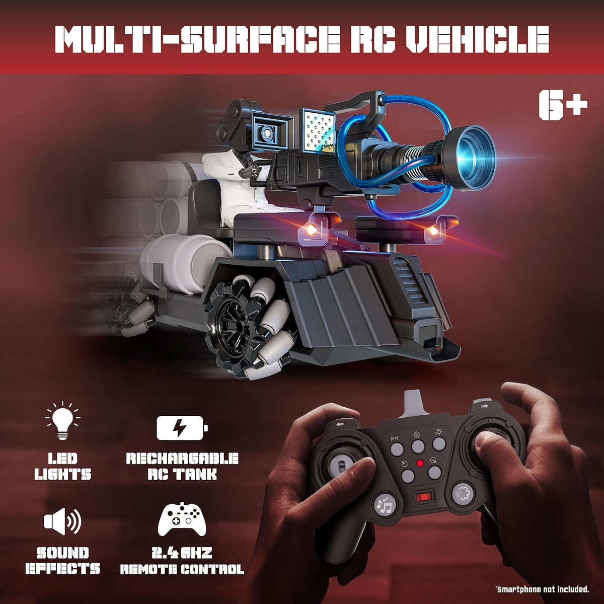 Force1 Juguete de Inodoro Skibidi con Licencia Oficial Figura de Ca...