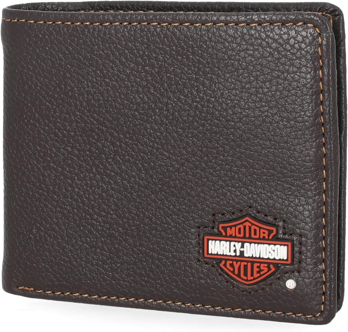 Harley-Davidson Cartera de cuero genuino con bloqueo RFID para homb...