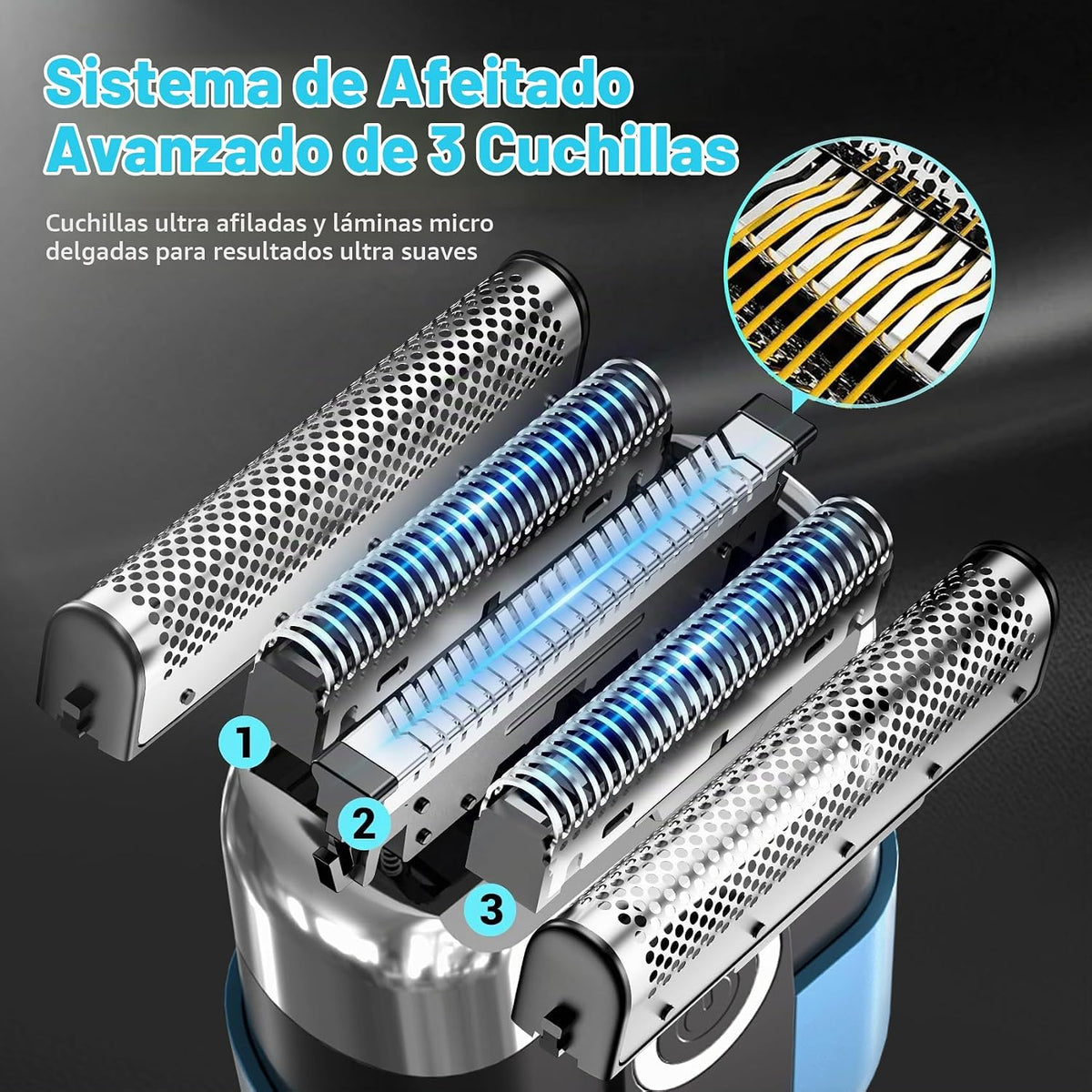 LYRSLF Afeitadoras eléctricas de aluminio para hombres: Mini afeita...