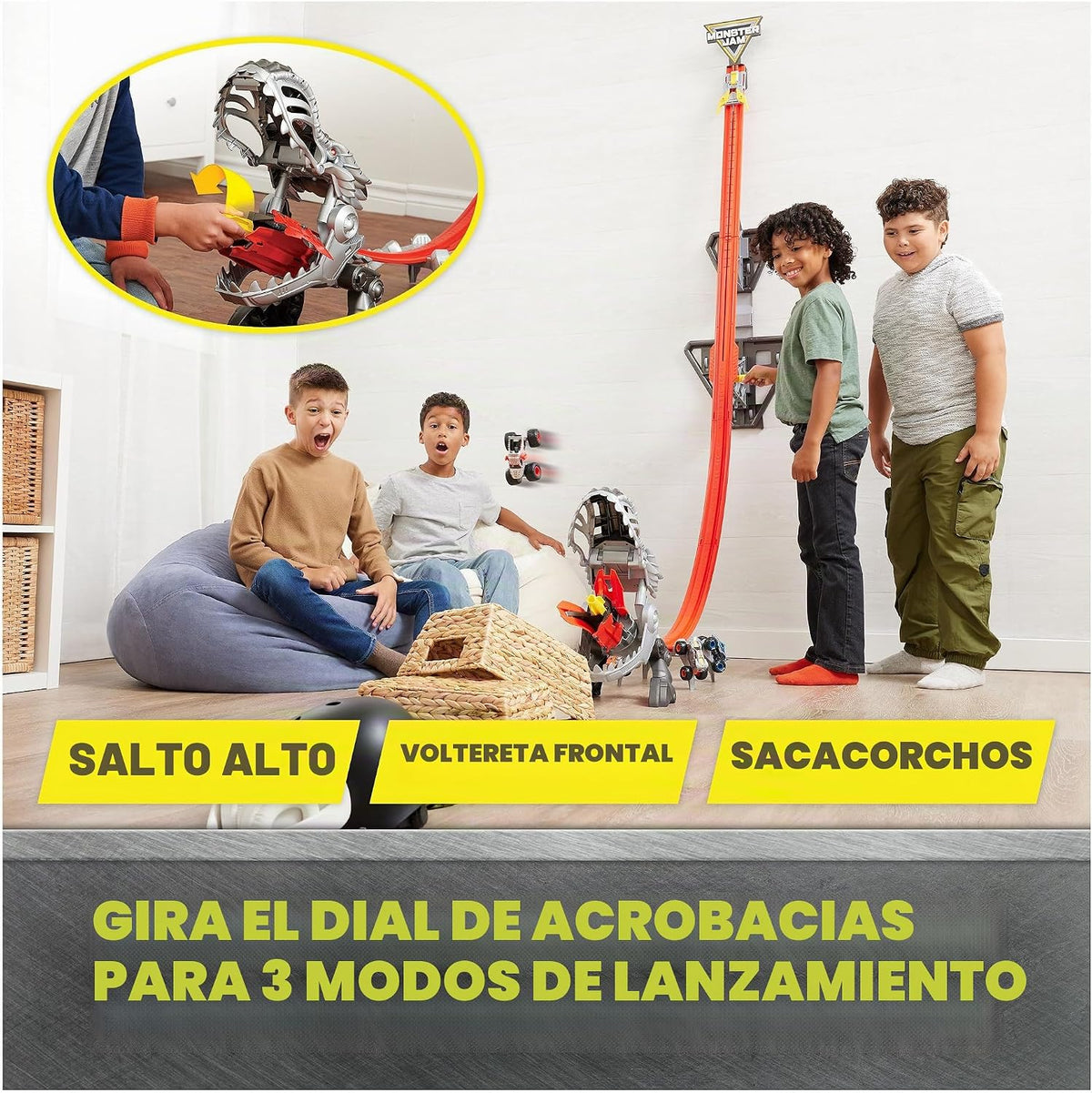 Monster Jam ThunderROARus Drop Playset con exclusivo camión monstru...