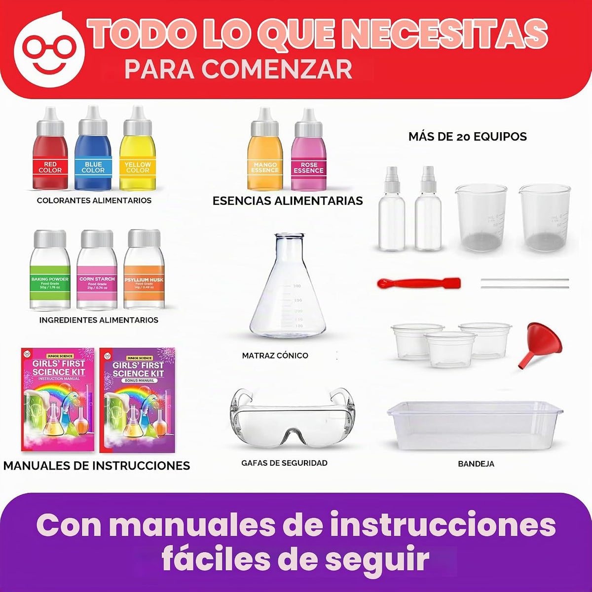 Doctor Jupiter Kit de primeros experimentos científicos para niñas...