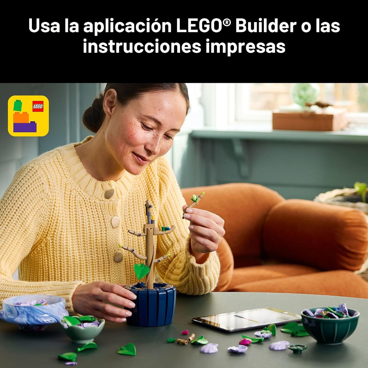 LEGO Botanicals - Juego de construcción de flores de hibisco, bloqu...