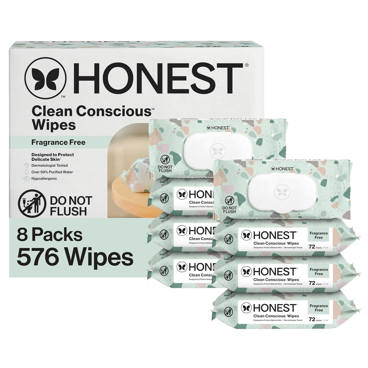 The Honest Company - Toallitas limpiadoras para bebé con 99% de agu...