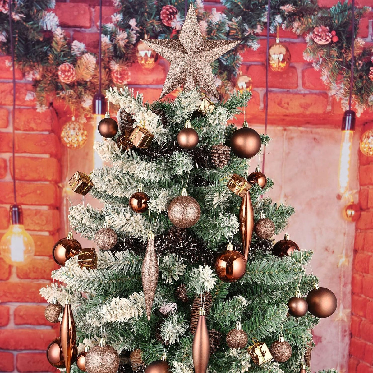 Adornos de bola de Navidad de 30 quilates, decoración de árbol de N...