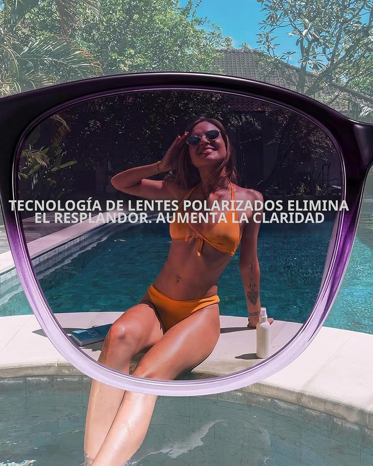 FIMILU 2 paquetes de gafas de sol para mujer, lentes polarizadas co...