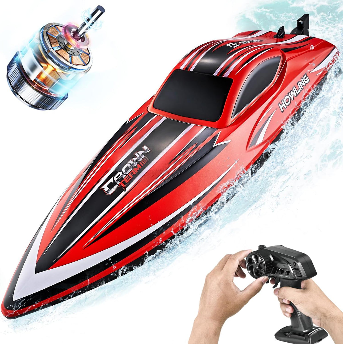 BEZGAR HJ818PRO Barco RC sin escobillas de 16 pulgadas 55 KPH para...