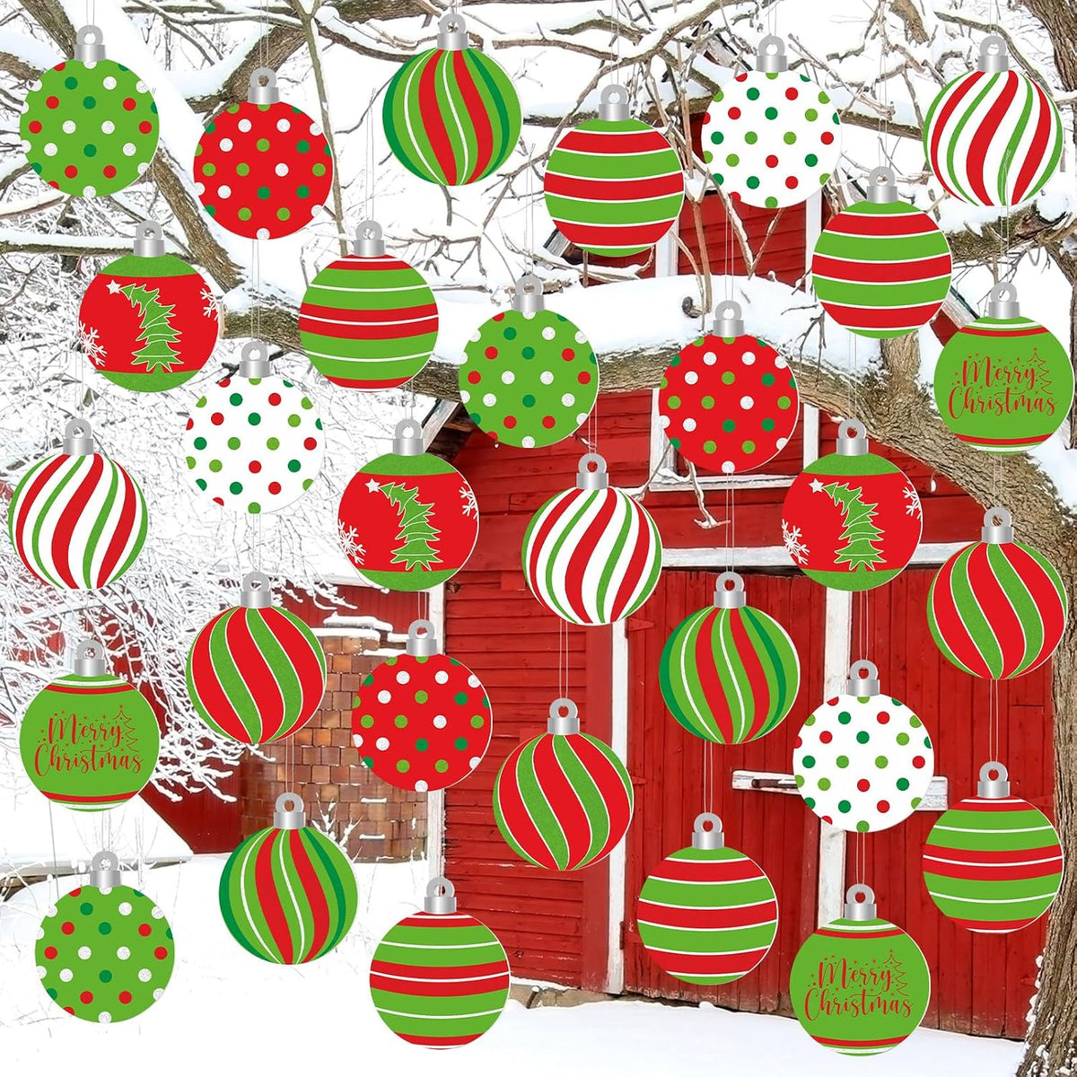 Barydat - 30 adornos grandes de bolas de Navidad, decoración de árb...