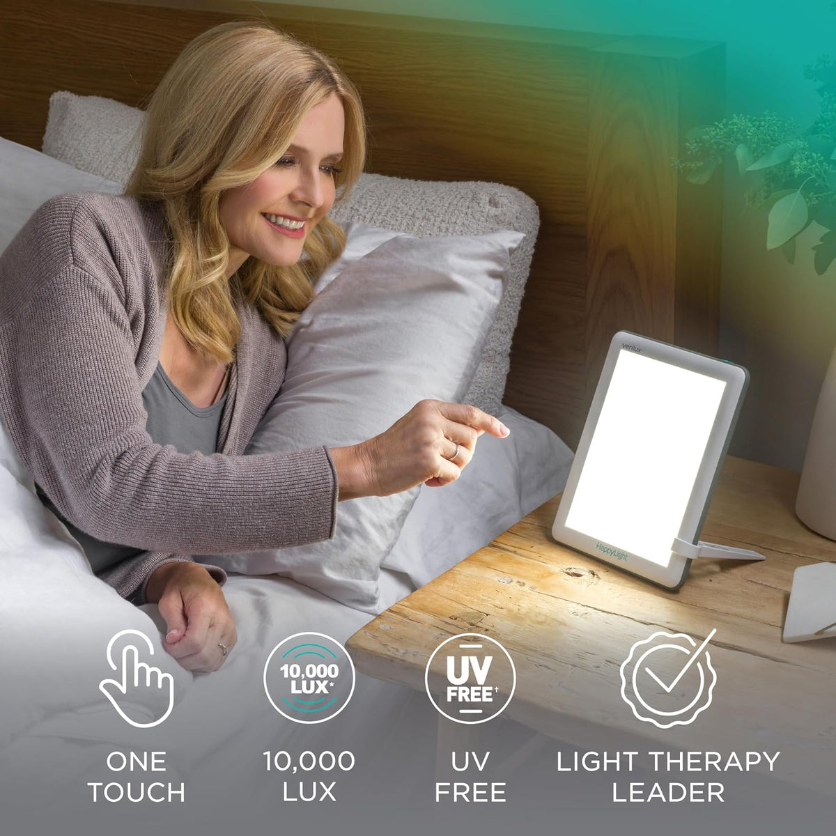 Verilux HappyLight Lucent - Lámpara de terapia de luz de un solo to...