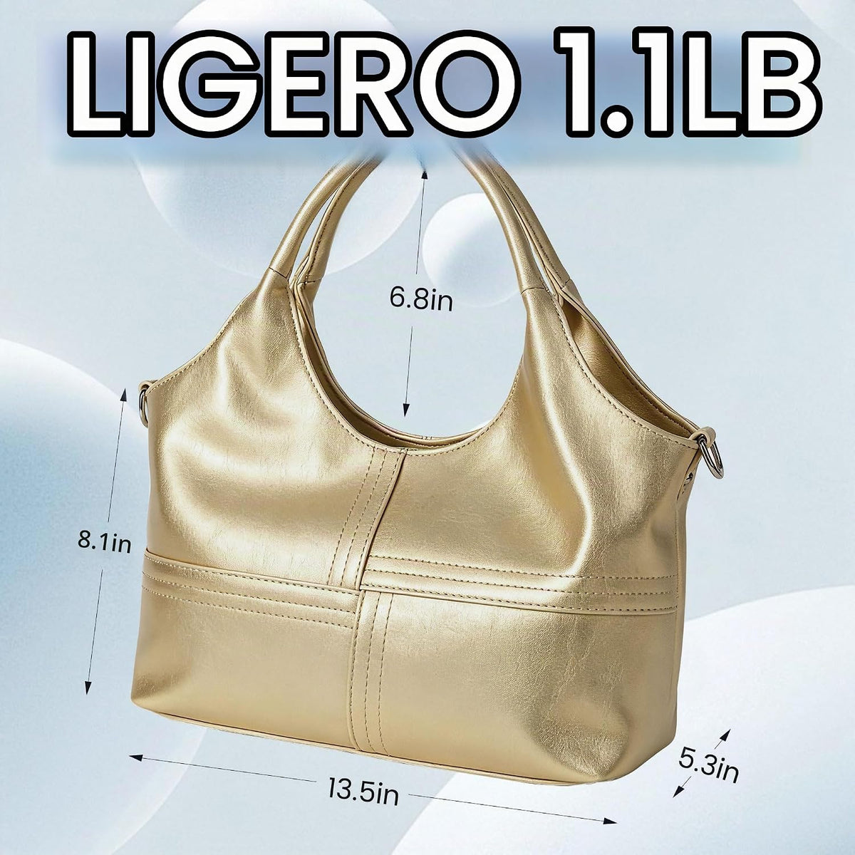 KOGTLA Bolsos de cuero vegano para mujer con correa de bandolera de...