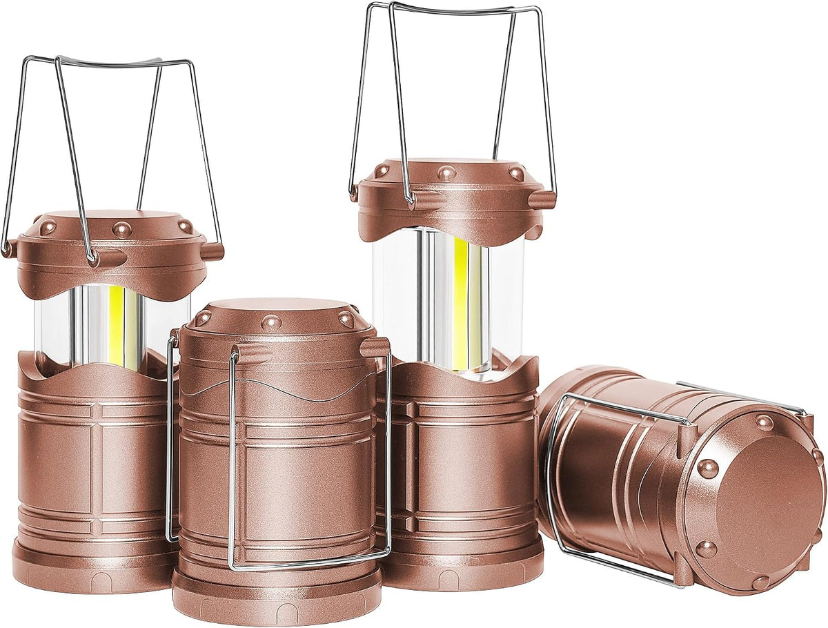 Lichamp Linterna LED para campamento, paquete de 4 linternas alimen...