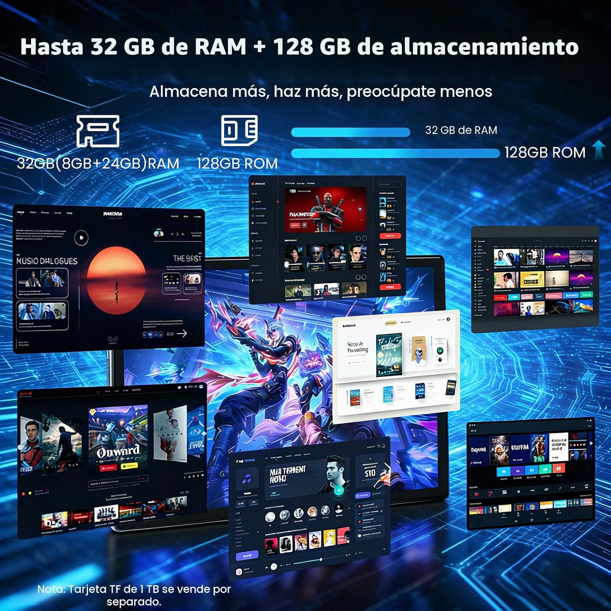 SCREENOVATE Tableta 10 pulgadas Android 16 tableta, 32GB RAM 128GB...