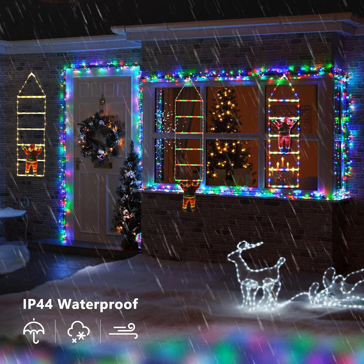 Toodour Luz LED de Navidad, luces decorativas de escalera de Navida...
