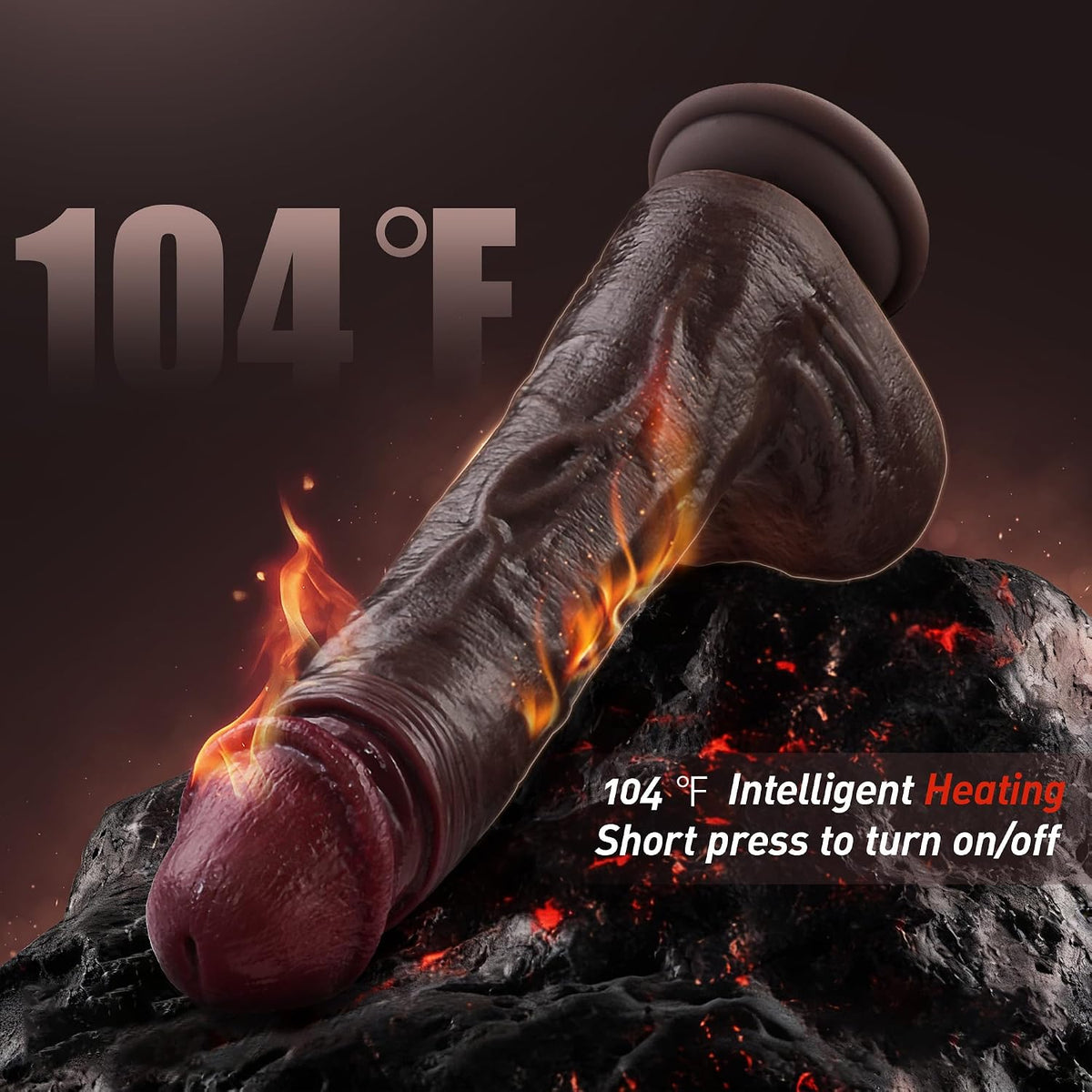 KOXTEN 9" vibrador negro del consolador de empuje, consolador a...