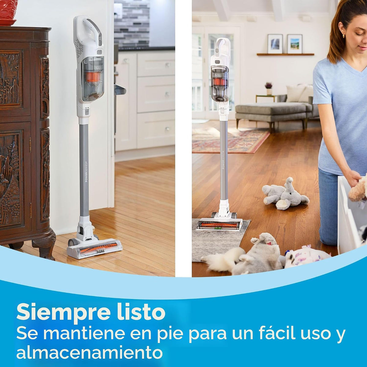 BLACK+DECKER POWERSERIES+ Aspirador Escoba Inalámbrico 20V MAX con...
