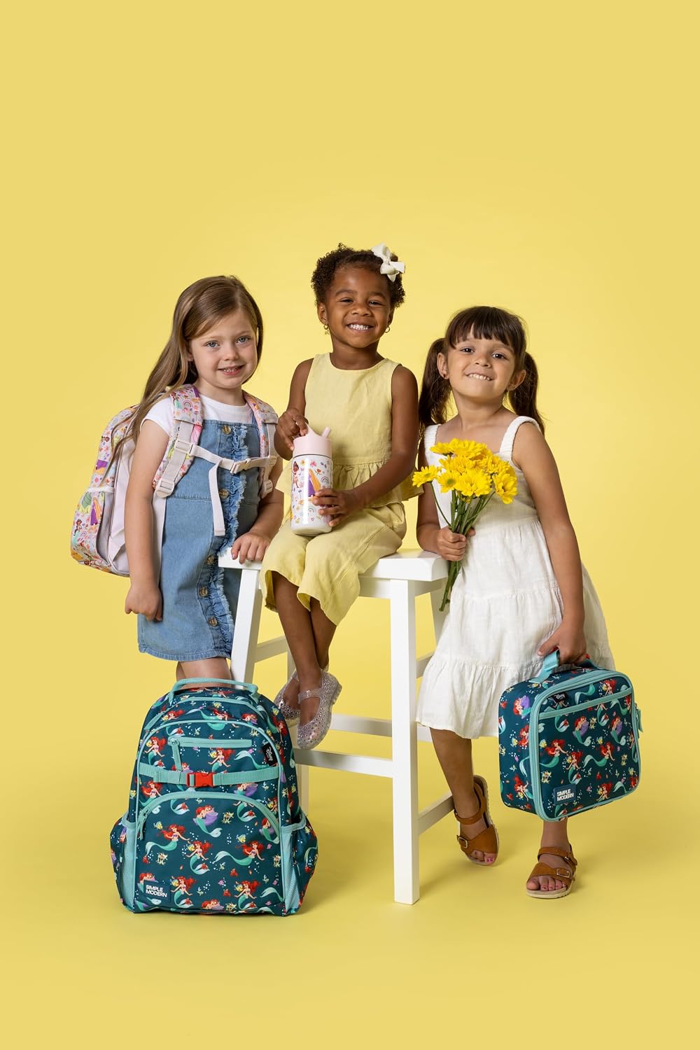 Simple Modern Disney Little Mermaid - Mochila infantil para escuela...