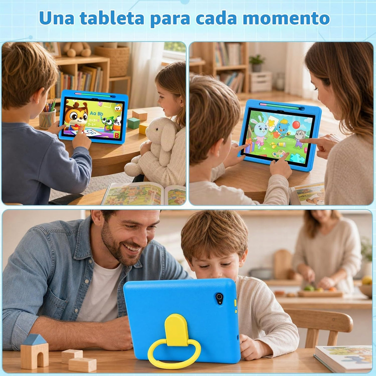 Tableta para niños Android 16 HD de 10 pulgadas con lápiz óptico y...