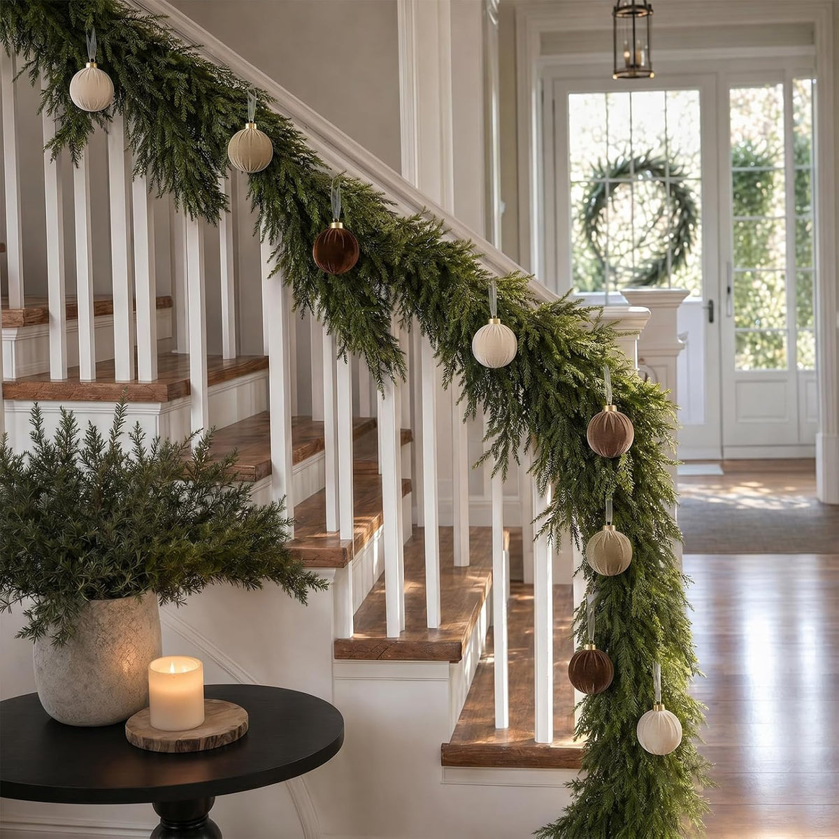 Adornos de bola de Navidad de 15 quilates, decoración de árbol de N...