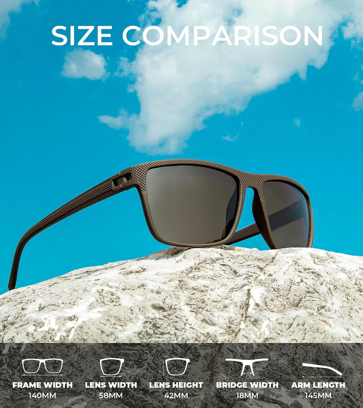 KALIYADI Gafas de sol polarizadas para hombre, gafas de sol clásica...
