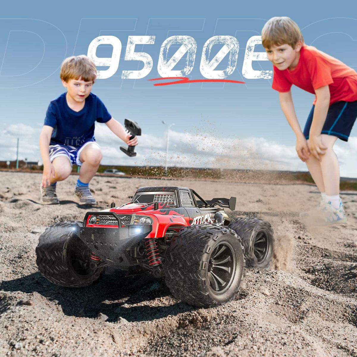 DEERC 9500E Coche RC todo terreno a escala 1:16, camión RC 4x4 de a...