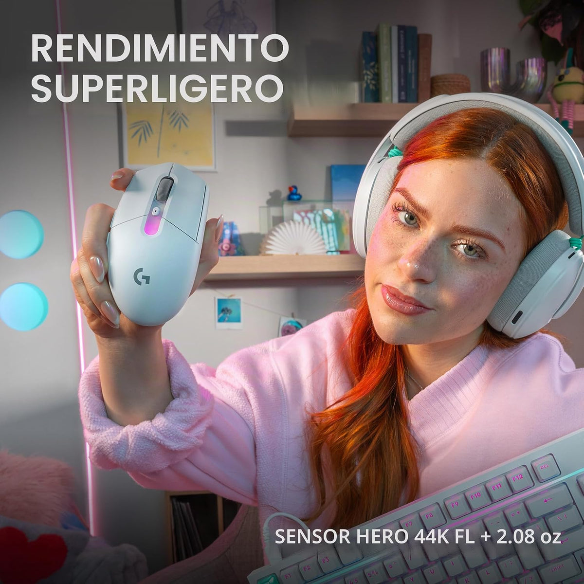 Logitech G Ratón inalámbrico para juegos 305 X Superlight - Blanco...