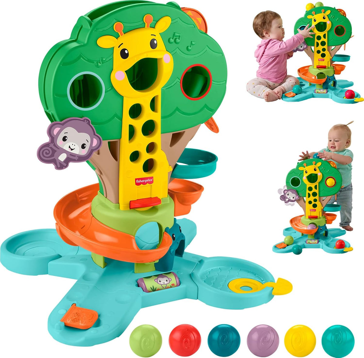 Fisher-Price Juguete de actividad musical de árbol de la selva sent...