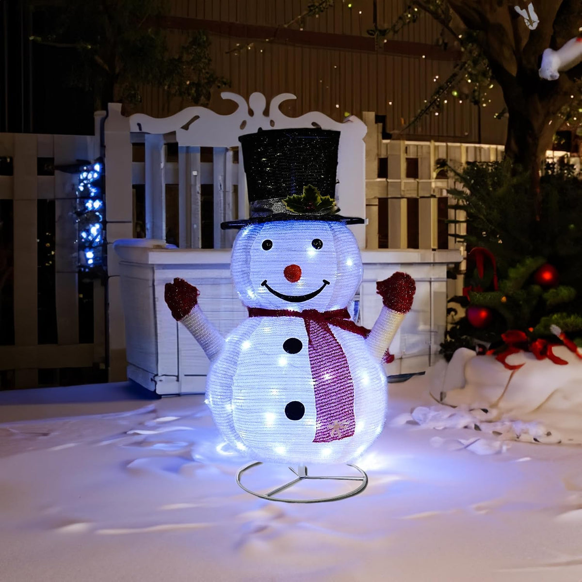 Dazzle Bright - Muñeco de nieve de Navidad, muñeco de nieve plegabl...